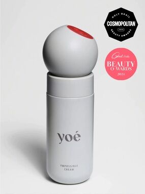 yoé Ympossible Cream - White Bottle with Coral Accent
